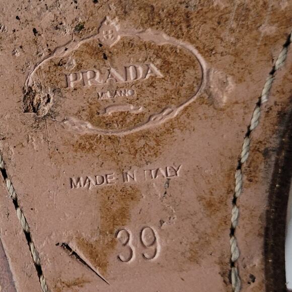 Prada Cream Jute Cork Wedge Sandals Size 39 size 8 - Picture 6 of 9